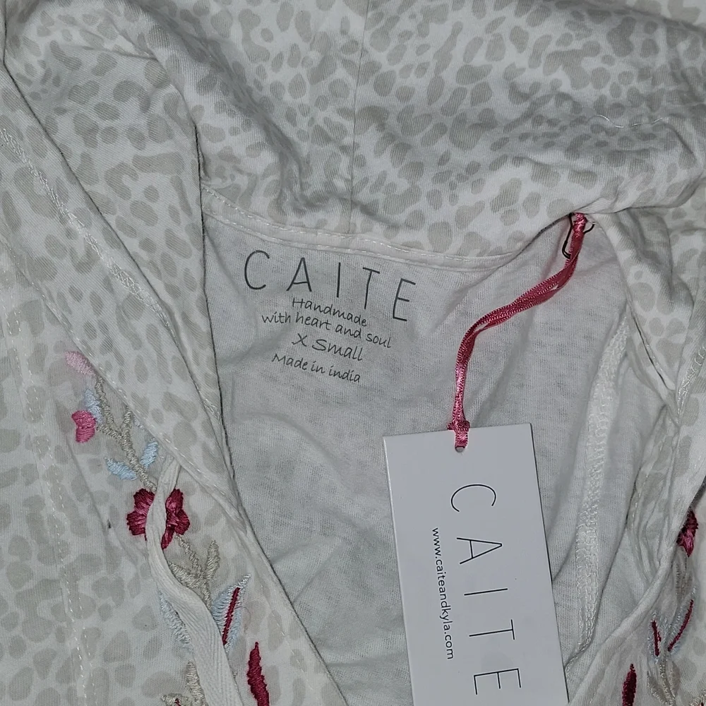 Caite Embroidered Handmade Hoodie Jacket - Picture 3 of 9